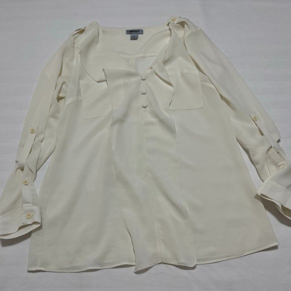 DKNY Women's  Button Down Top Size S - Picture 5 of 12
